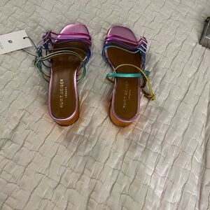 Kurt Geiger rainbow slides